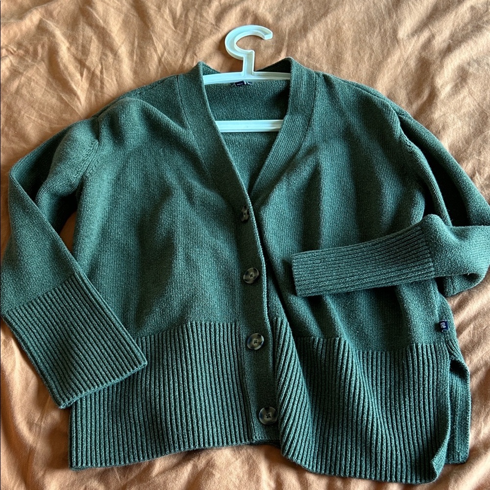 GAP Olive Green Knit Cardigan